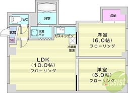 グランドール大栄 2LDKの間取図画像