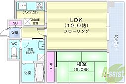 パークレジデンス 1LDKの間取図画像