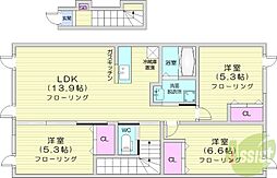 スターテラスA 3LDKの間取図画像
