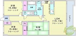 THERESIDENCEPARKODORIKOEN 3LDKの間取図画像