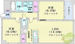 NOVACHATON 2LDKの間取図画像