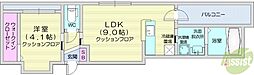フェリス円山 1LDKの間取図画像
