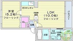 プリミエールN29 1LDKの間取図画像