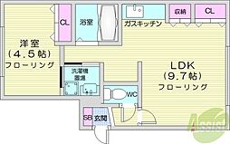 Oggi南円山 1LDKの間取図画像
