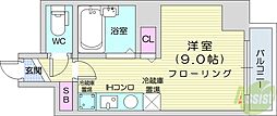 e-ハウス ワンルームの間取図画像