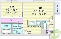 ange-sentier 1LDKの間取図画像