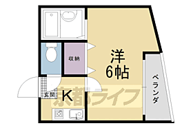 ニチエーマンション 202 ｜ 京都府京都市右京区嵯峨天龍寺車道町（賃貸マンション1K・2階・16.00㎡） その2