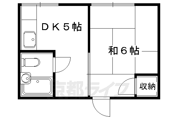 山中荘 103｜京都府京都市左京区岩倉西宮田町(賃貸アパート1DK・1階・19.80㎡)の写真 その2