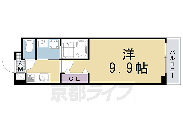 フランあおい 204｜京都府京都市左京区下鴨塚本町(賃貸アパート1K・2階・29.72㎡)の写真 その2