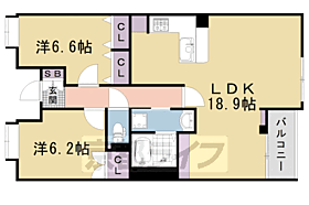 パインフィールド五条 504 ｜ 京都府京都市右京区西院南高田町（賃貸マンション2LDK・5階・76.20㎡） その2