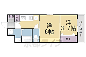 ＣＲＥＳＴ　ＴＡＰＰ京都二条 110 ｜ 京都府京都市中京区聚楽廻西町（賃貸マンション2K・1階・30.26㎡） その2