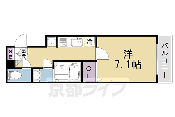 ソルテラス四条大宮 505｜京都府京都市中京区壬生賀陽御所町(賃貸マンション1K・5階・25.05㎡)の写真 その2