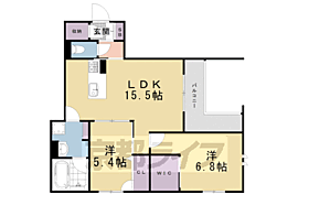 京都府京都市南区西九条大国町（賃貸マンション2LDK・2階・62.46㎡） その2