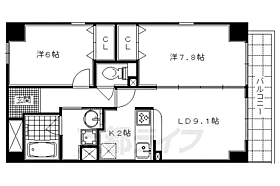 京都府京都市上京区大猪熊町（賃貸マンション2LDK・2階・60.25㎡） その2