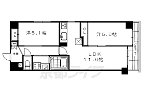 ＲＩＶＥＲ　ＭＯＡＴ　ＳＨＩＪＯ 305 ｜ 京都府京都市中京区藤本町（賃貸マンション2LDK・3階・52.93㎡） その2