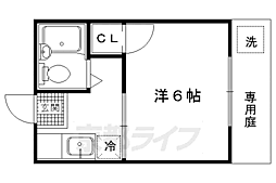 堀川ハイツ 1階1Kの間取り