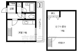 ＮＯＲＴＨ　I 3階1DKの間取り