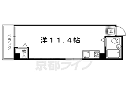 つづれコーポ 5階ワンルームの間取り