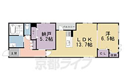 京都市営烏丸線 四条駅 徒歩11分の賃貸マンション 3階1SLDKの間取り