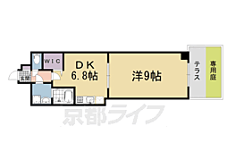 阪急京都本線 大宮駅 徒歩7分の賃貸マンション 1階1DKの間取り