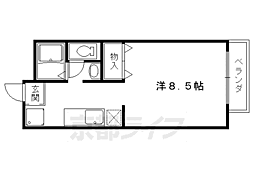 サンビレッジ大北山（Ａ・Ｂ棟） 1階1Kの間取り