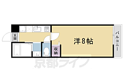 フォルトゥーナ鷹峯 2階1Kの間取り