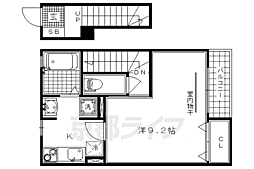 ツゥリーフ 2階1Kの間取り