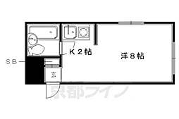 チェリーハイツ 1Kの間取図画像