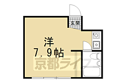 エイコンズハウス 3階1Kの間取り