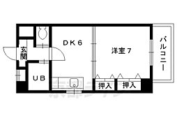 パトリード有栖 1DKの間取図画像