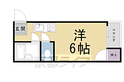 Ｍ’ｓ太秦 3階1Kの間取り