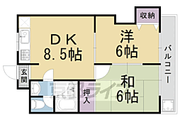 ロイヤルハイツ西沢 3階2LDKの間取り