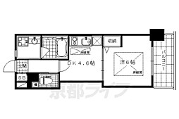Ｓ−ＦＯＲＴ二条城前 4階1DKの間取り