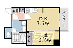 Ａｓｃｌａｉｒｅ京都西院 5階1DKの間取り