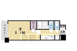 JR東海道・山陽本線 西大路駅 徒歩7分の賃貸マンション 1階1Kの間取り