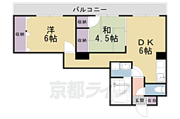メゾンＴＭＩ 4階2DKの間取り