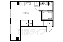 伸幸ビル 4階ワンルームの間取り