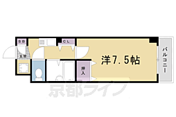 アイリスウエスト 2階1Kの間取り