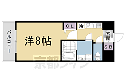 JR東海道・山陽本線 西大路駅 徒歩17分の賃貸マンション 4階1Kの間取り