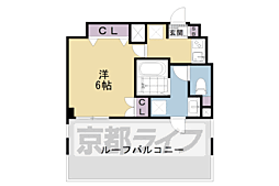 JR東海道・山陽本線 西大路駅 徒歩10分の賃貸マンション 5階1Kの間取り