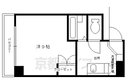 ＨＧＹ富小路 5階1Kの間取り