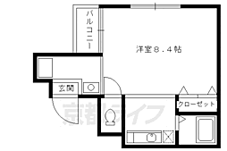 ナベル錦 3階1Kの間取り