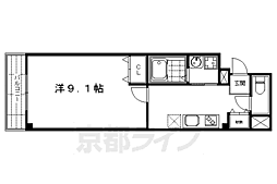 Ｄｅｌｉｚｉａ三条堀川 2階1Kの間取り