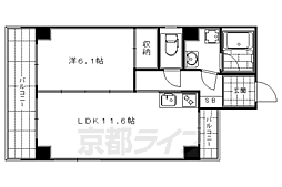 シャトー・ル・ロシェ 2階1LDKの間取り