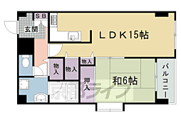 レトロマンションIII 4階1LDKの間取り