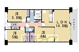 京都市営烏丸線 四条駅 徒歩6分の賃貸マンション 6階3LDKの間取り