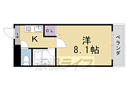 ジュネス丸池Ｂ館 2階1Kの間取り