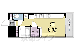ＤＥＴＯＭ‐1西陣ＰＡＲＴIII 3階ワンルームの間取り