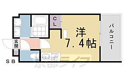 ｇｏｏｄ8　ｍｉｒａｉ上賀茂 1階ワンルームの間取り