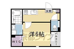 レジデンス藤 1階1Kの間取り